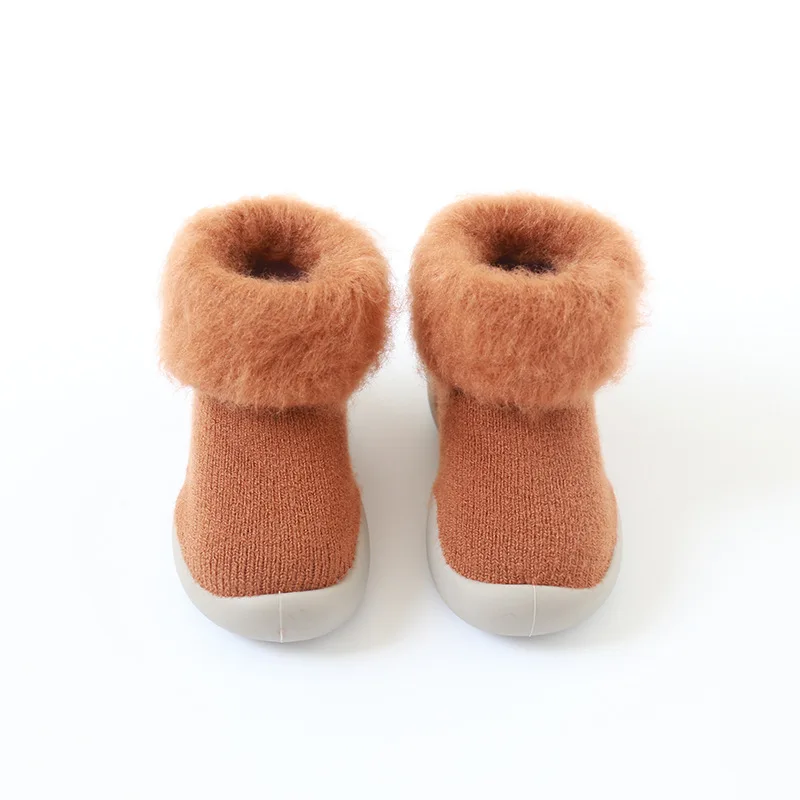 2019 high quality winter autumn new solid rubber sole baby sock shoes wholesale