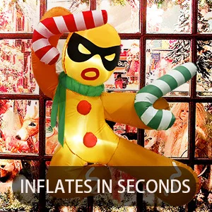 1.1m Low Outdoor Christmas New Year Decoration Christmas Inflatable Gingerbread