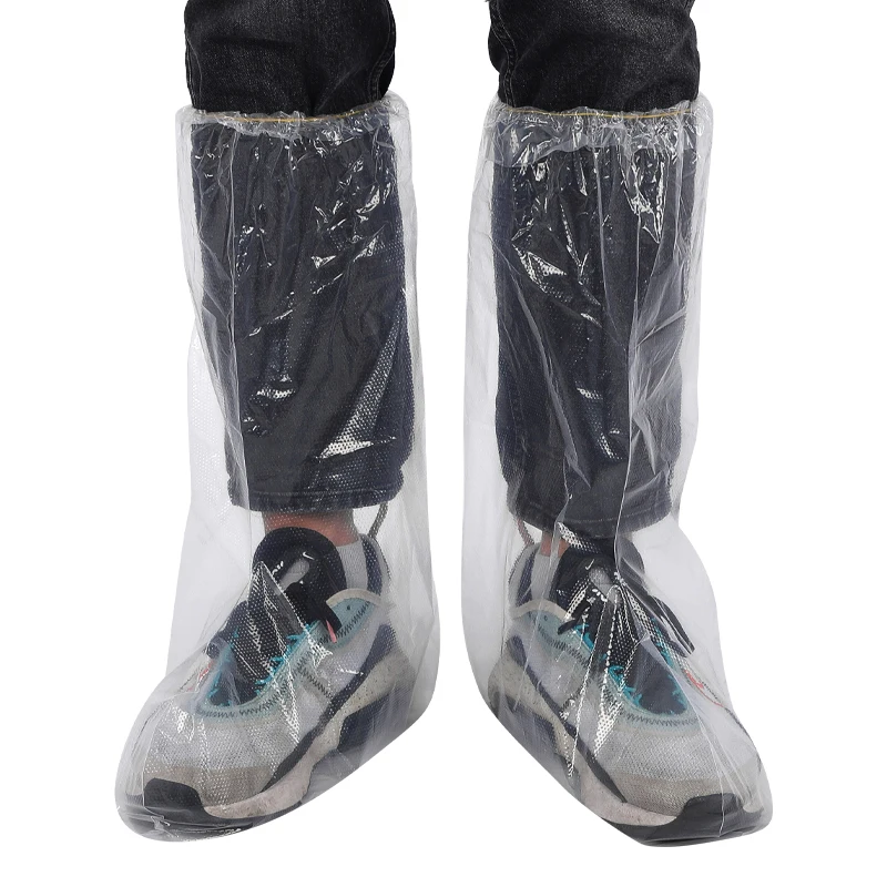 Disposable PE Boot Cover Waterproof Shoes Cover Rain Waterproof Disposable Farming Shoes Rain Boot Cover