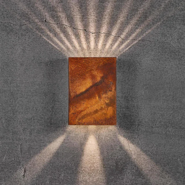 laser cut steel outdoor lighting corten steel light box