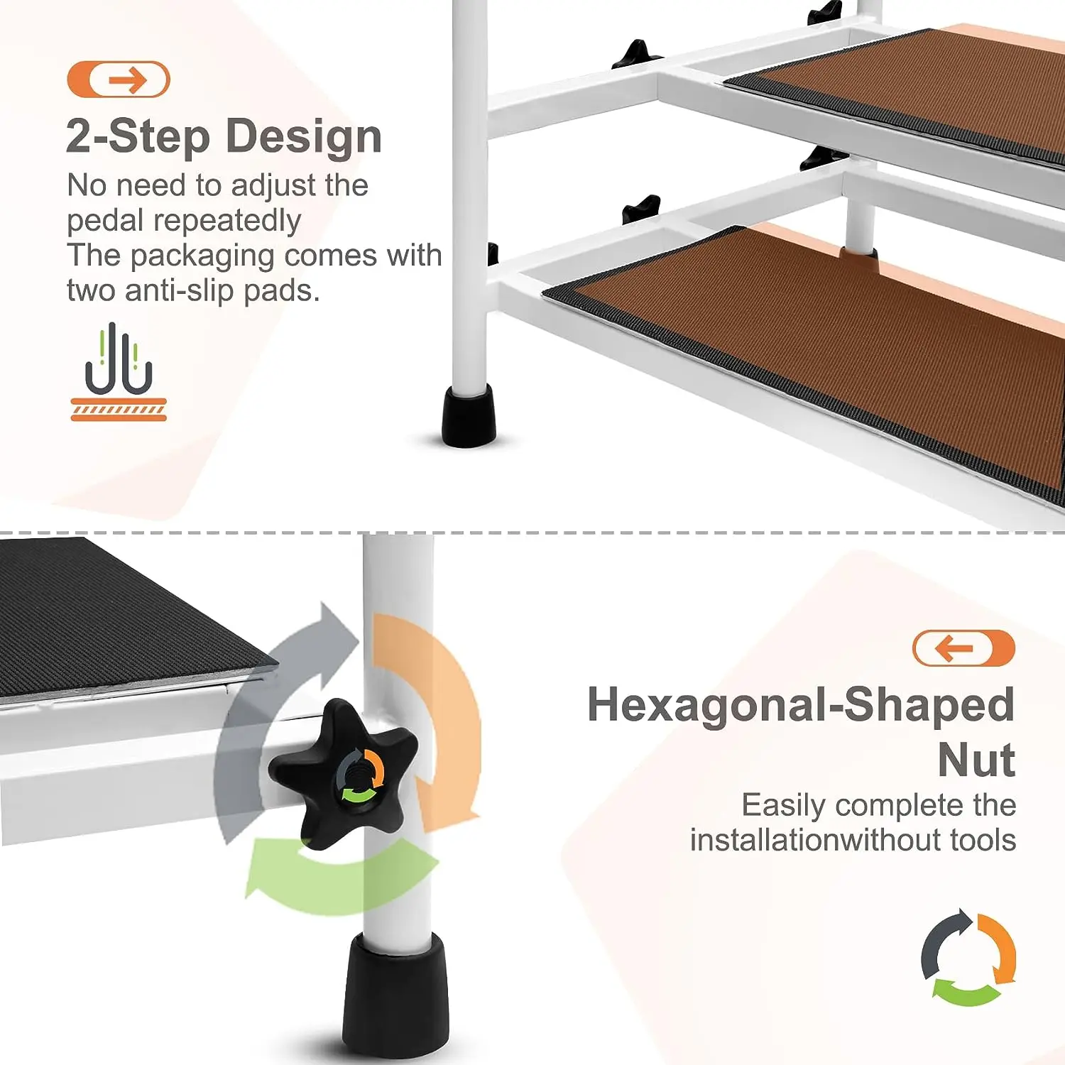 Ladder folding step stool for elderly other exercise rehabilitation equipment with adjustable height  medical device ladder