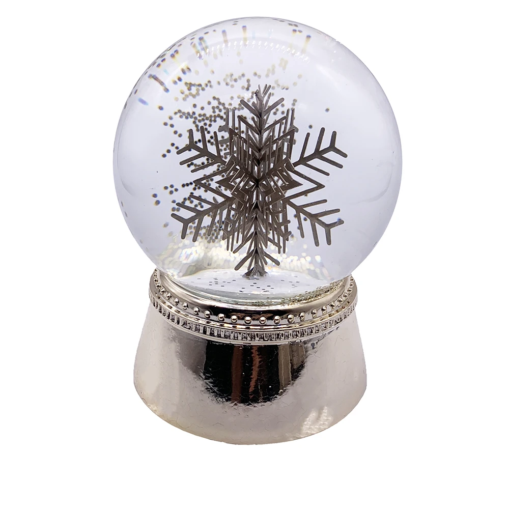 Custom made resin craft snowball transparent 120mm 3d snow water ball without music crystal