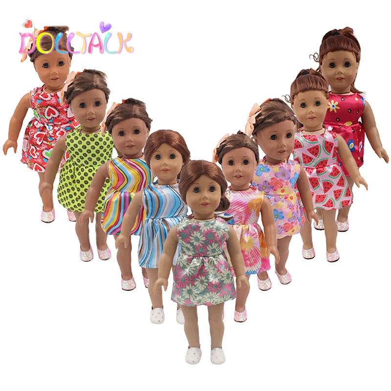 Factory Hot Sale18-inch  American Doll Sleeveless Short Bubble Dress Doll Clothes