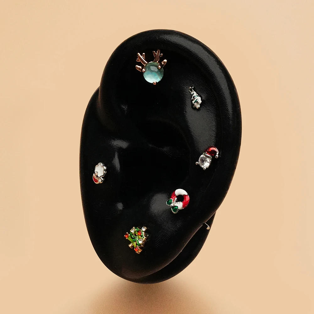 Toposh hot sale silicon mold ear display model stand show earring piercing jewelry display tool nose piercing display