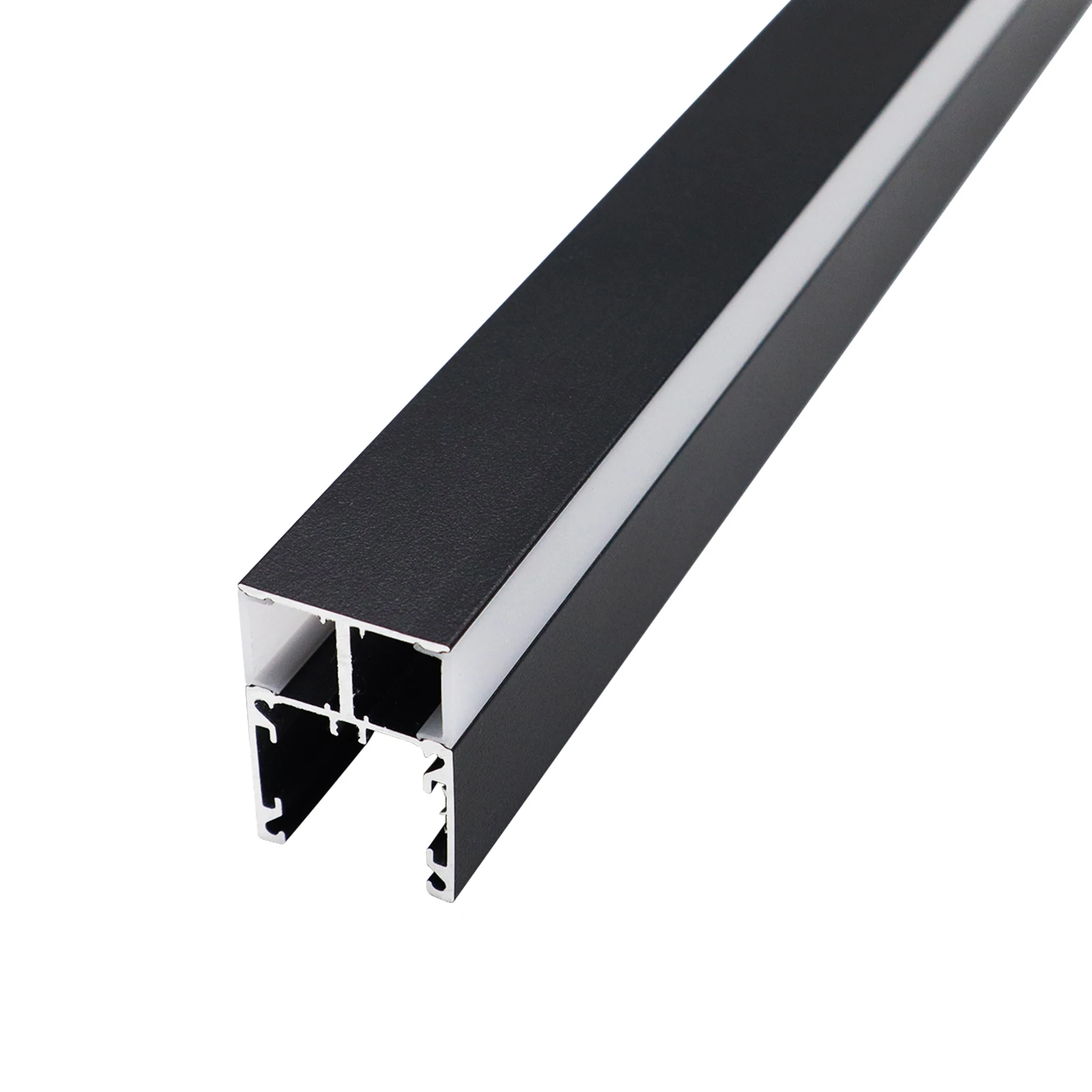 Extruded Aluminum Profile 134 Black Alloy Alu Milky PC Cover For Cabinet Aluminum Led Channel