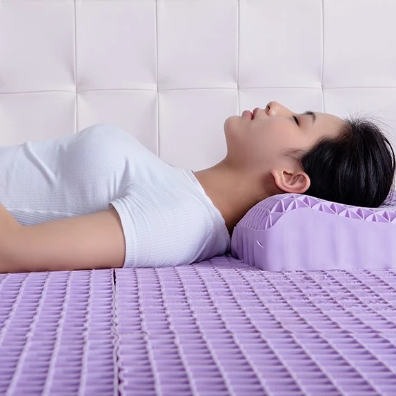 AIDI Amazon Tops Free Sample Foldable TPE Rubber Purple Memory Foam Bed Mattress Topper Colchon OEKO-TEX/CertiPUR-US Mattress