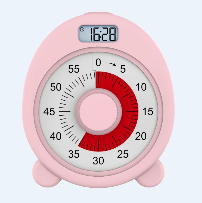 T30 Multi Function Plastic Digital Visual Timer with Alarm Clock countdown count up and Clock