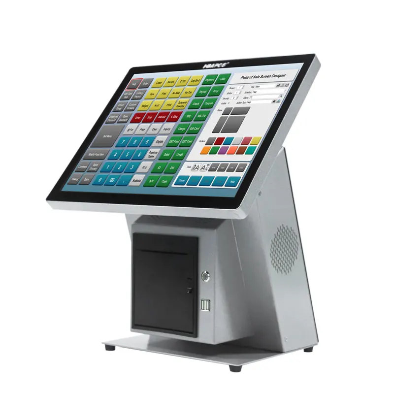 China Professional Pos System 15inch Touch Pos Cashier Machine Pos System With 80mm Thermal Printer For Supermarket