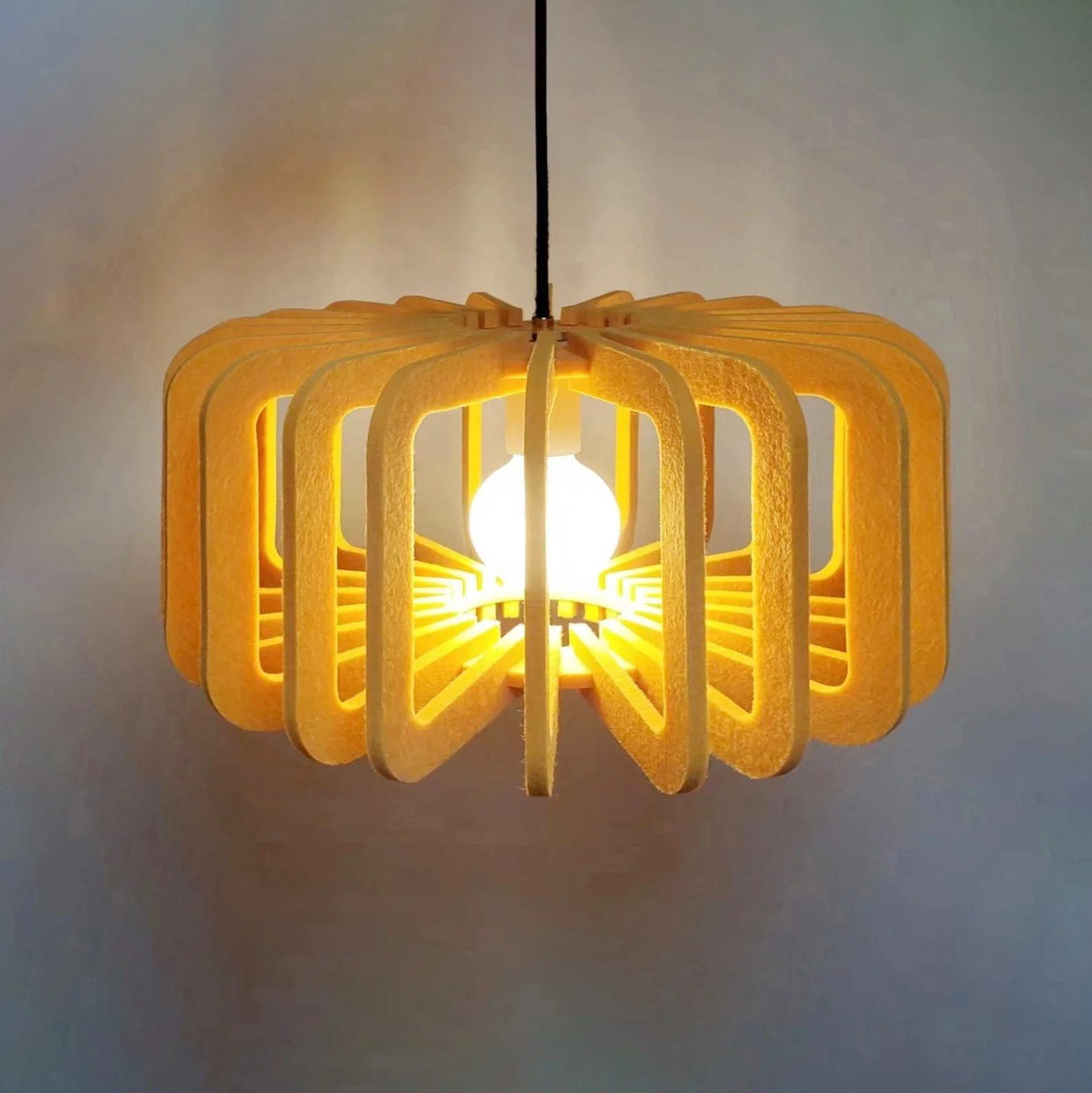 Modern Adjustable LED Ceiling Lamp Traditional Design Wool Felt Hanging Project  Pendant Lights with E27