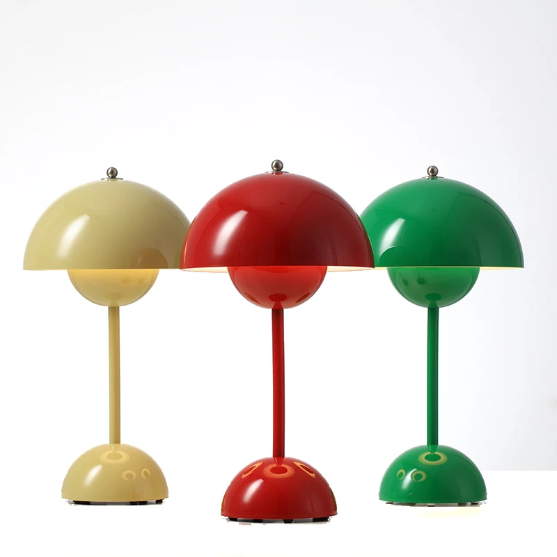 Polycarbonate colored decorative desk lamp three-speed dimming charging convenient LED lamp Office bedside study bedroom lamp