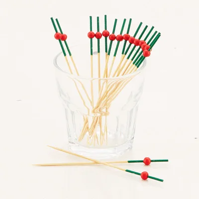 Disposable sola flower bamboo stick for dessert KTV toothpick bamboo stick