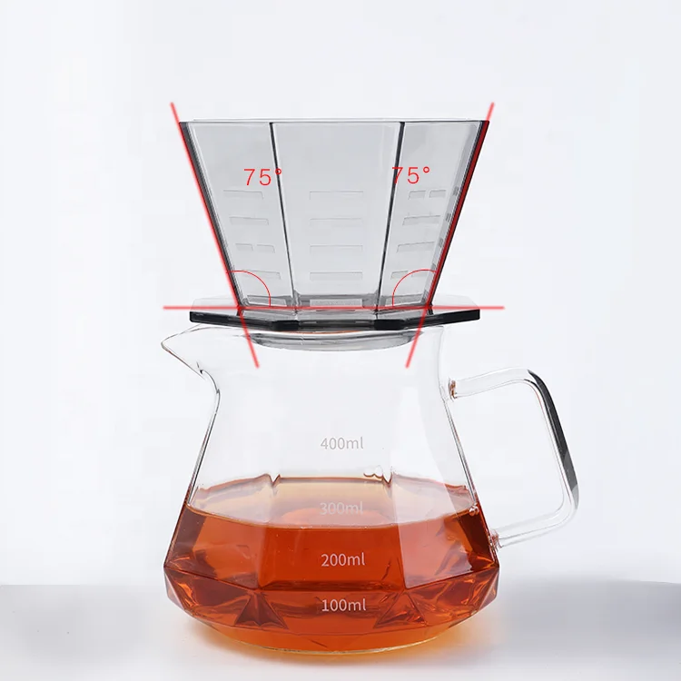 Arriart Filter Cup Cone Pour Over Coffee Dripper Funnel Hand Pour Cup Drip Manual Coffee Maker Coffee Filter Cup