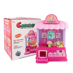 Hot Selling Kids Educational Interactive Mini Claw Crane Game Electric Clip Doll Machine With Light And Sound