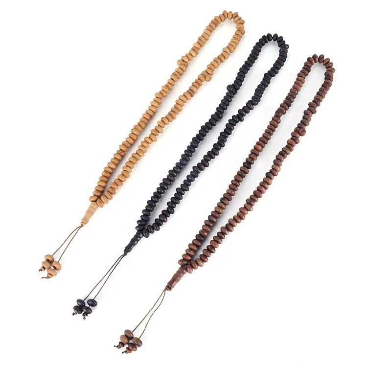
Rosary Muslim Islamic Necklace Religious Wooden 99pcs Jewelry Prayer Beads 