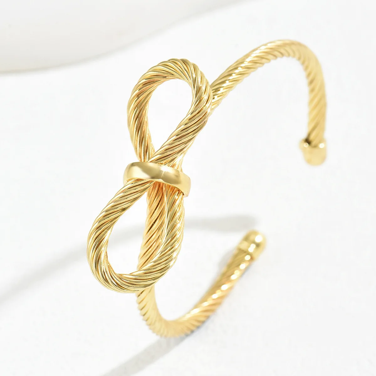 Simple bow niche bracelet personality opening adjustable design high sense bracelet fashion hand accessories