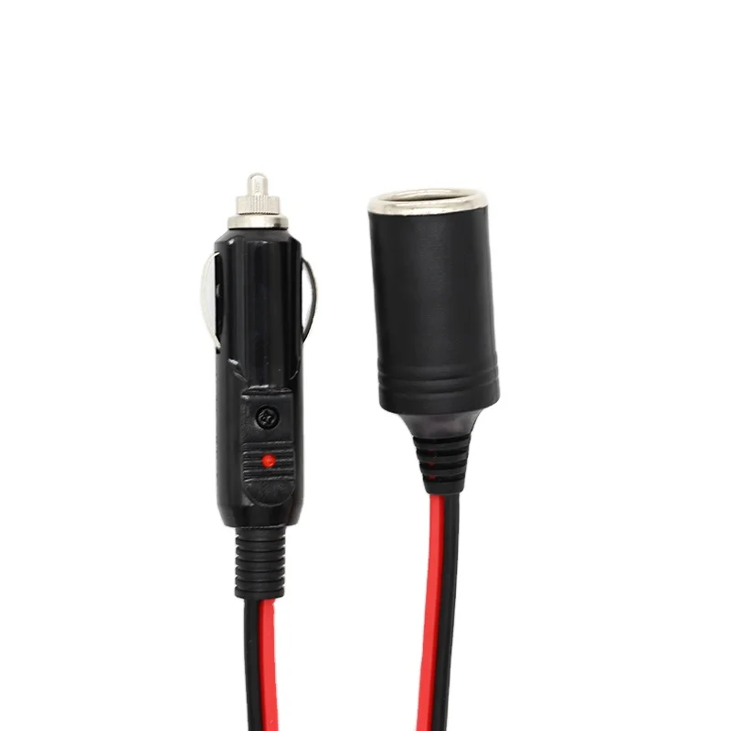 Car Cigarette Lighter Extension Cord 10ft/12ft UL 16AWG Cable 12V/24V