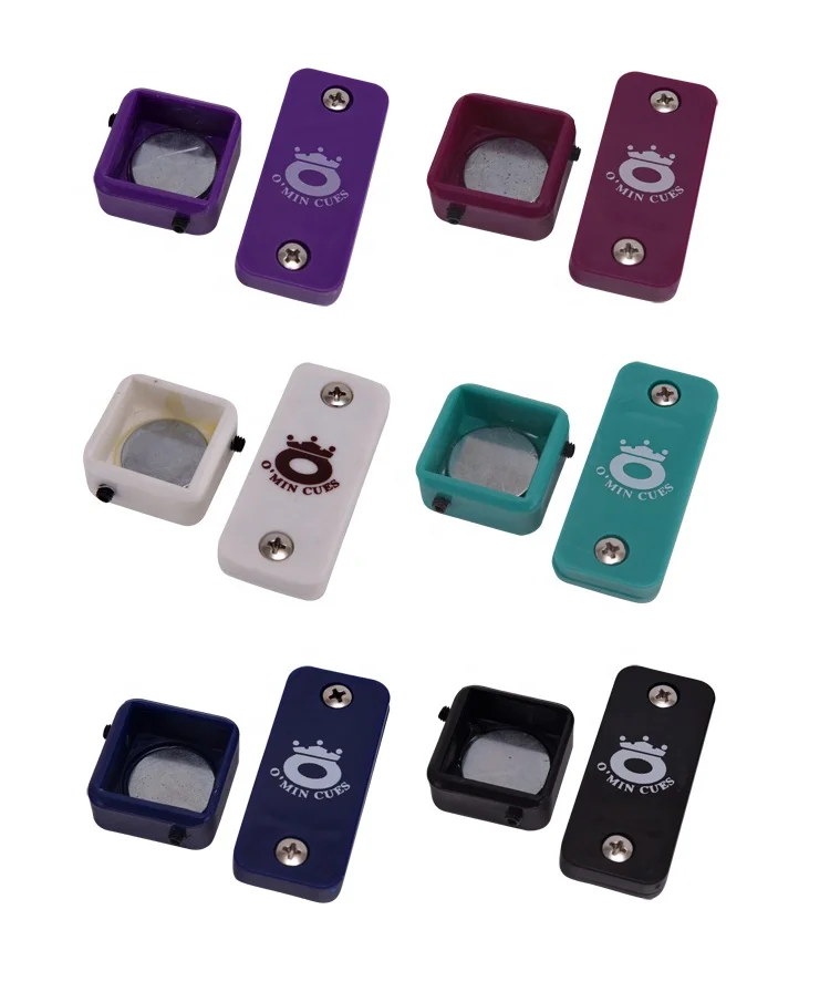 Billiards snooker pool cue chalk holder magnetic chalk case with belt clip