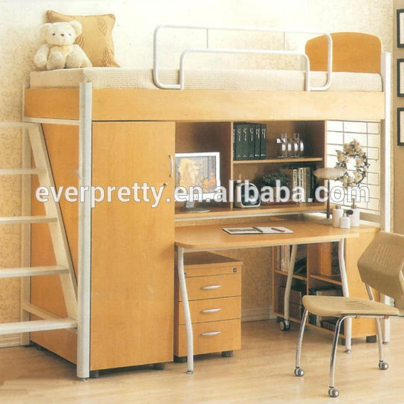 Contemporary Simple School Furniture Ergonomics Design Bunk Bed for Adult Use