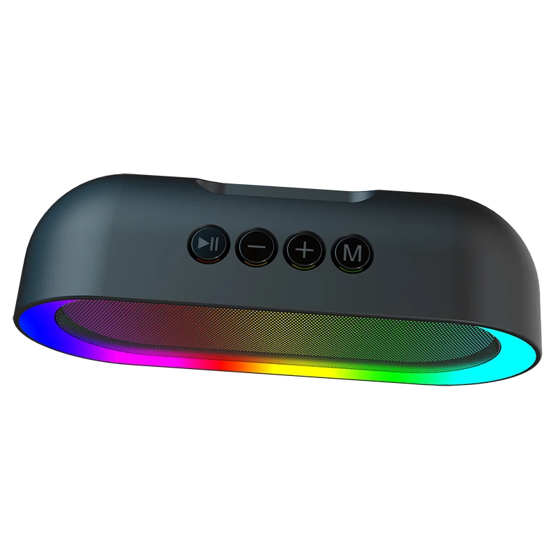 RGB Light OEM Custom Portable BT Wireless Speaker 10W Super Bass Wireless BT Mini Speaker 6 Hours Playtime