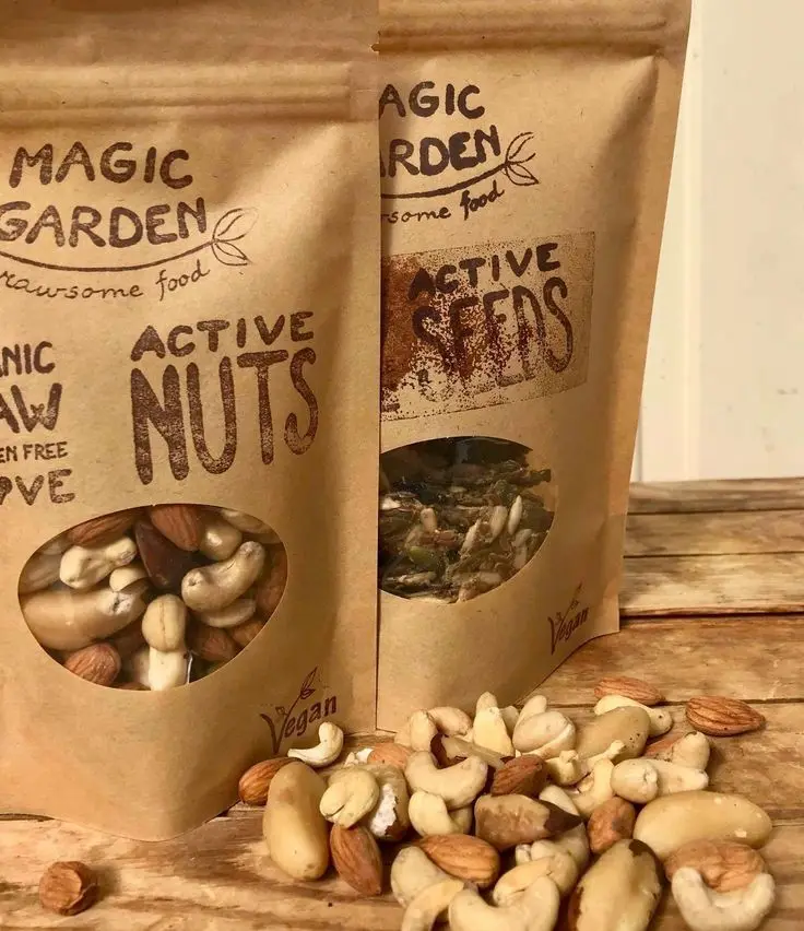 Customized Eco Friendly Plastic Stand Up Zipper Doypack for Nuts Peanuts Cashew Packaging Bag