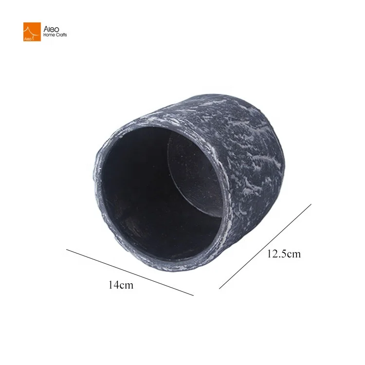 Wholesale Industrial Style Natural Concrete Stone Flower Pots Planters Candle Holders High Quality Garden Home Decor for Nursery