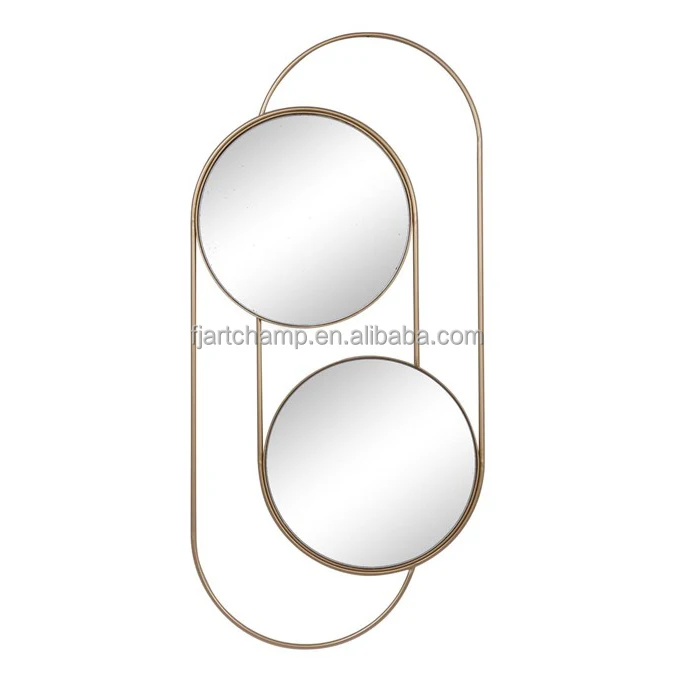 black long small metal black vanity wall mirror with shelf and hanger