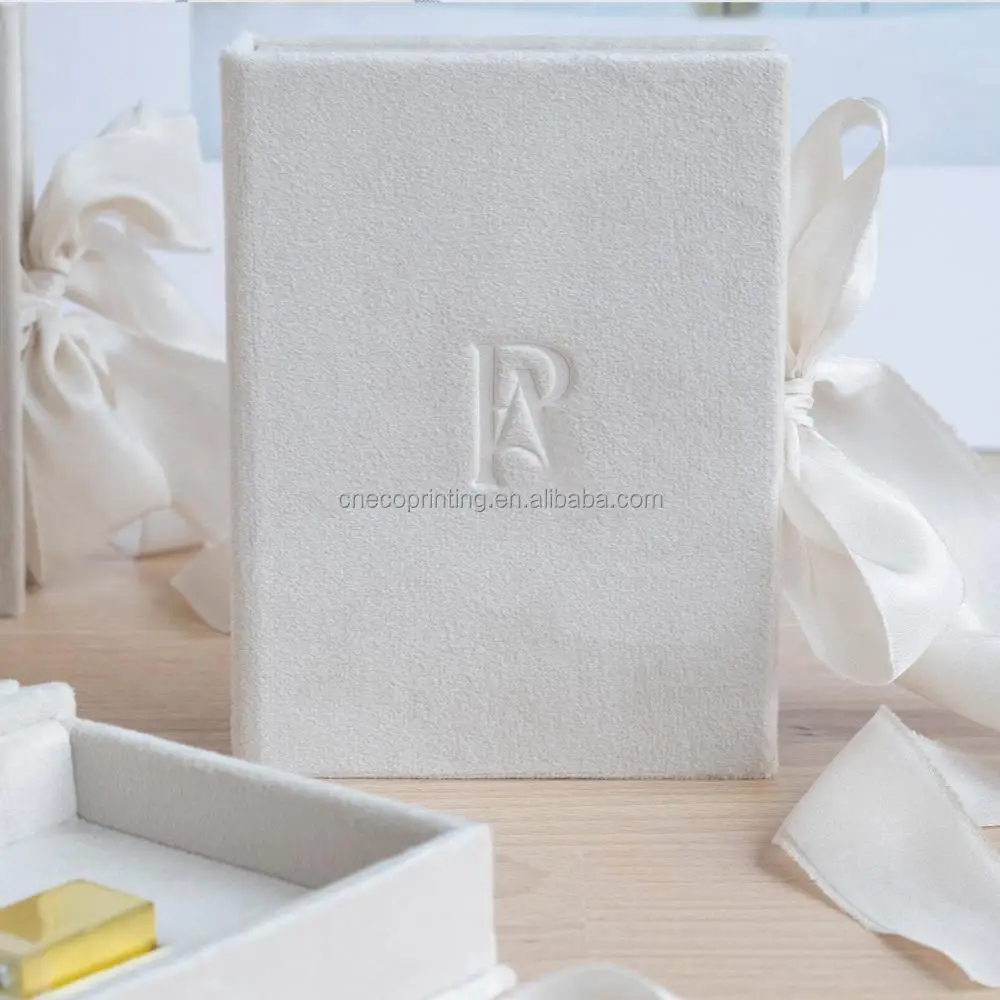 Custom Printing Logo Packaging Book Shape Type Magnetic Linen Fabric Paper USB Boxes with Bowknot
