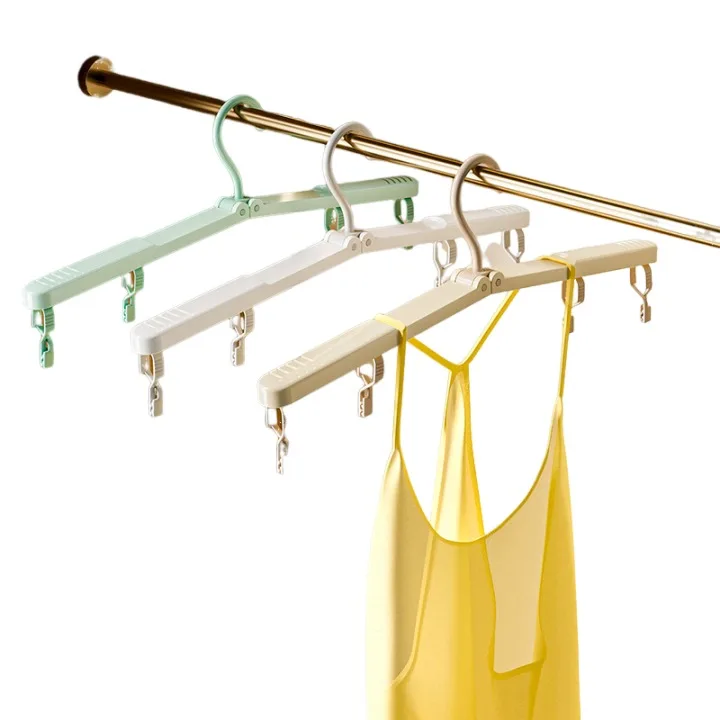 4 clips Hidden Clip Home Business Use  Multifunctional Convenient Mini Foldable Slip Dress Socks Organizer Travel Hanger