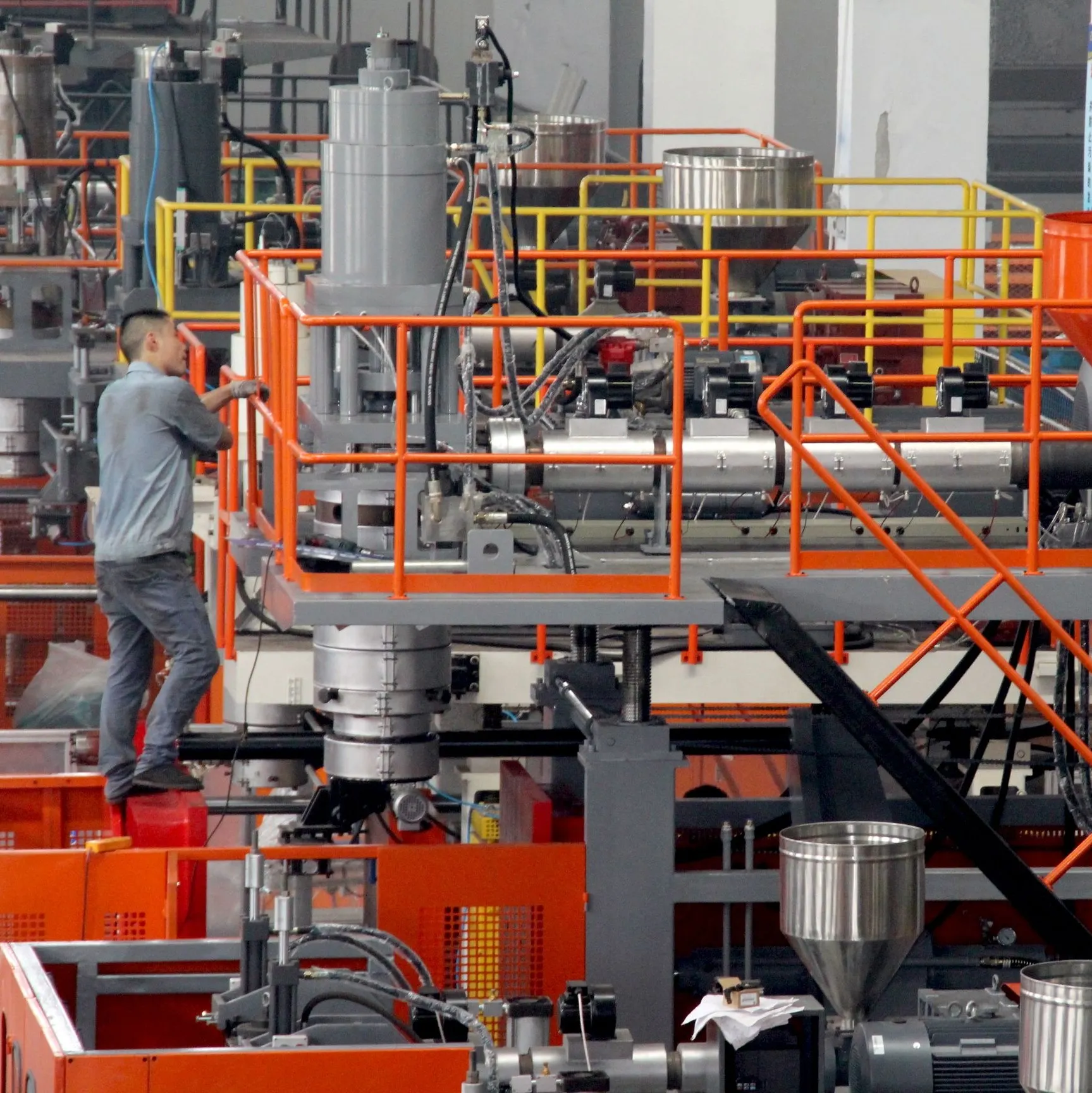 Hdpe plastic floating bridge dock blow molding machine plastic pontoon making machine