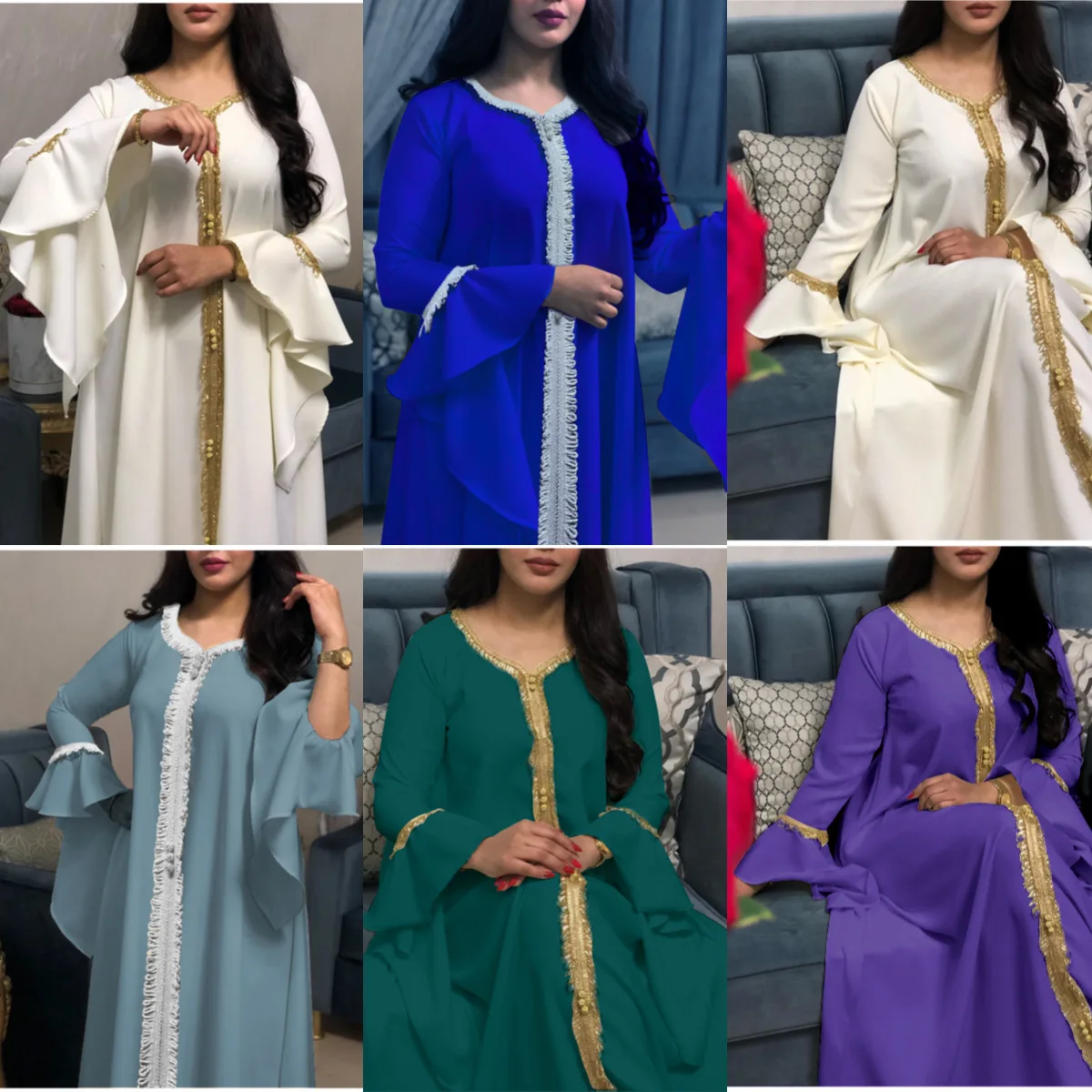 kaftan pakistani modest thobe muslim dress women Middle East kurti abaya dubai Africa India & Pakistan Islamic Clothing
