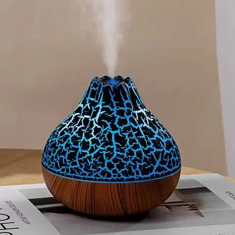 OEM Simulation Flame Scent Diffuser 300ml Mini USB Ultrasonic Flame Air Humidifier Atomizer 7 Colors Led Fragrance Oil Defuser
