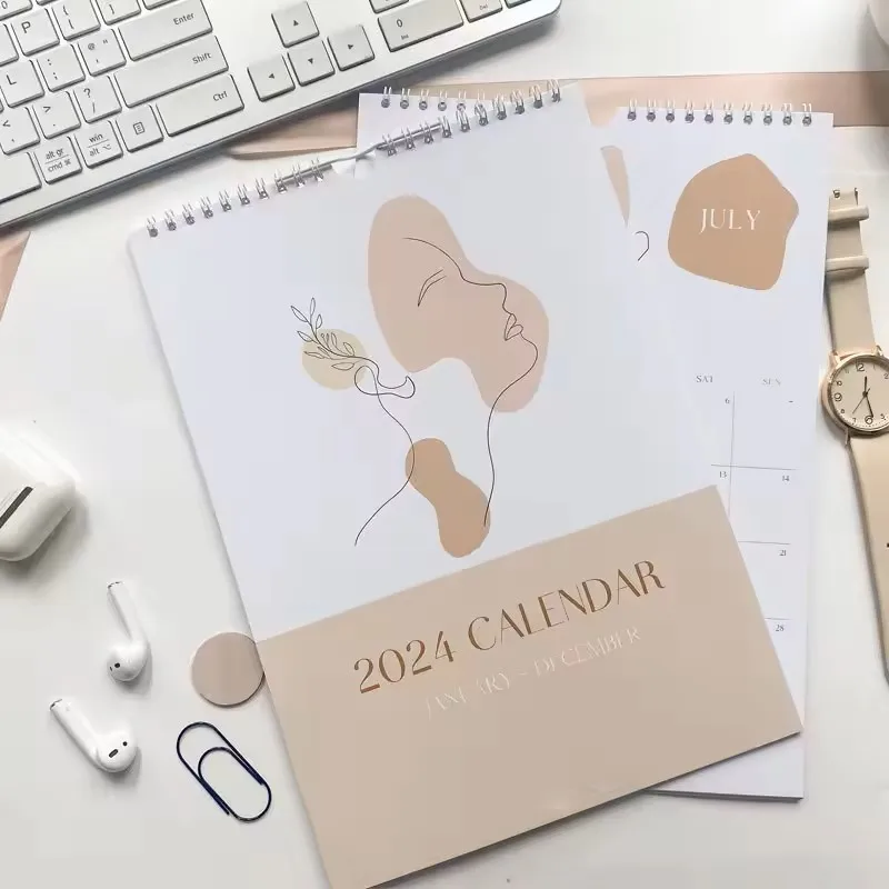 Oem Wall Calendar Customized Art Paper Printing Calendar For Women
