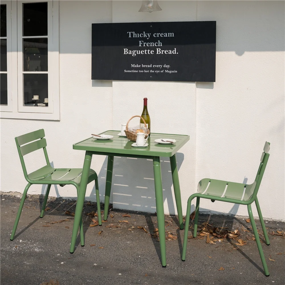 Manufacturer Wholesale Metal Outdoor Table And 6 Chair Set Patio Furniture Sets Luxurious Outdoor Garden Dining Table Set