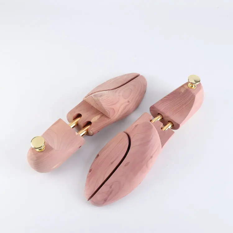 Wholesale Red Cedar Wood Shoe Trees Classic Adjustable Twin Tubed Wooden Shoe Stretcher Tree