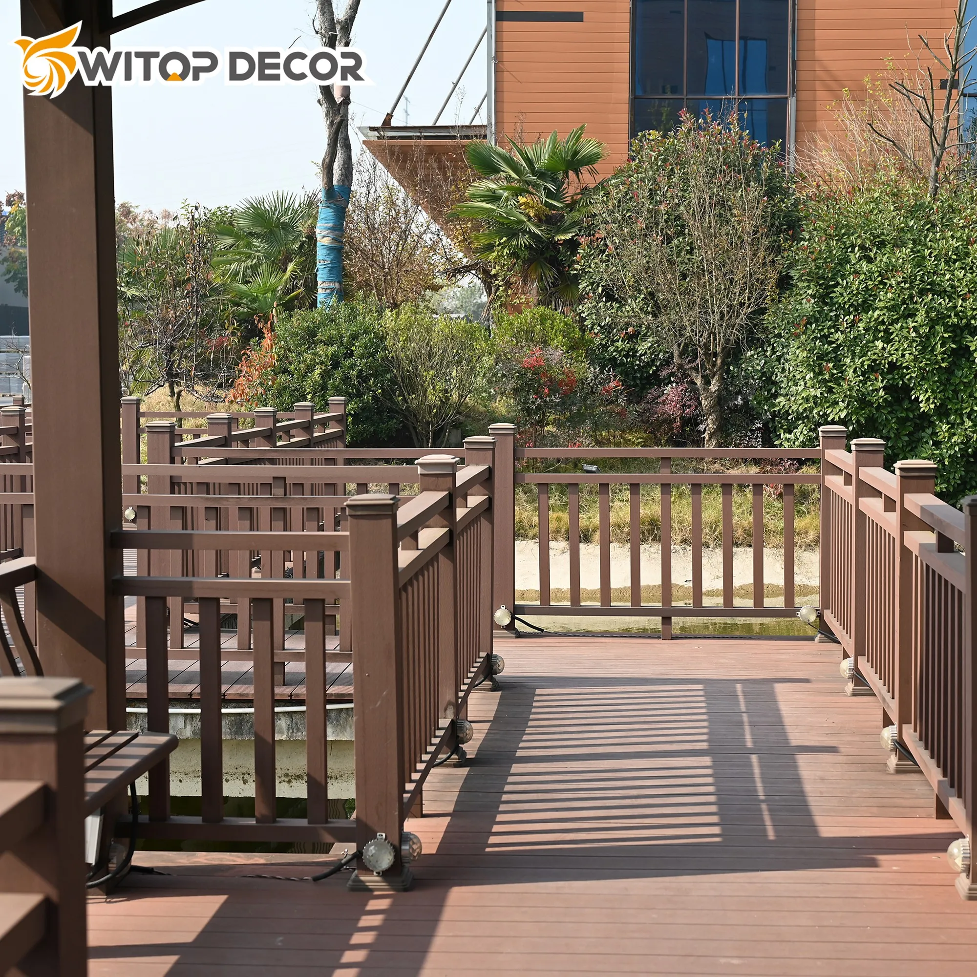 Cheap Artificial Hardwood Lumber Wood Plastic Composite Deck Boards Wood Texture Flooring Outdoor Floor Wpc Decking