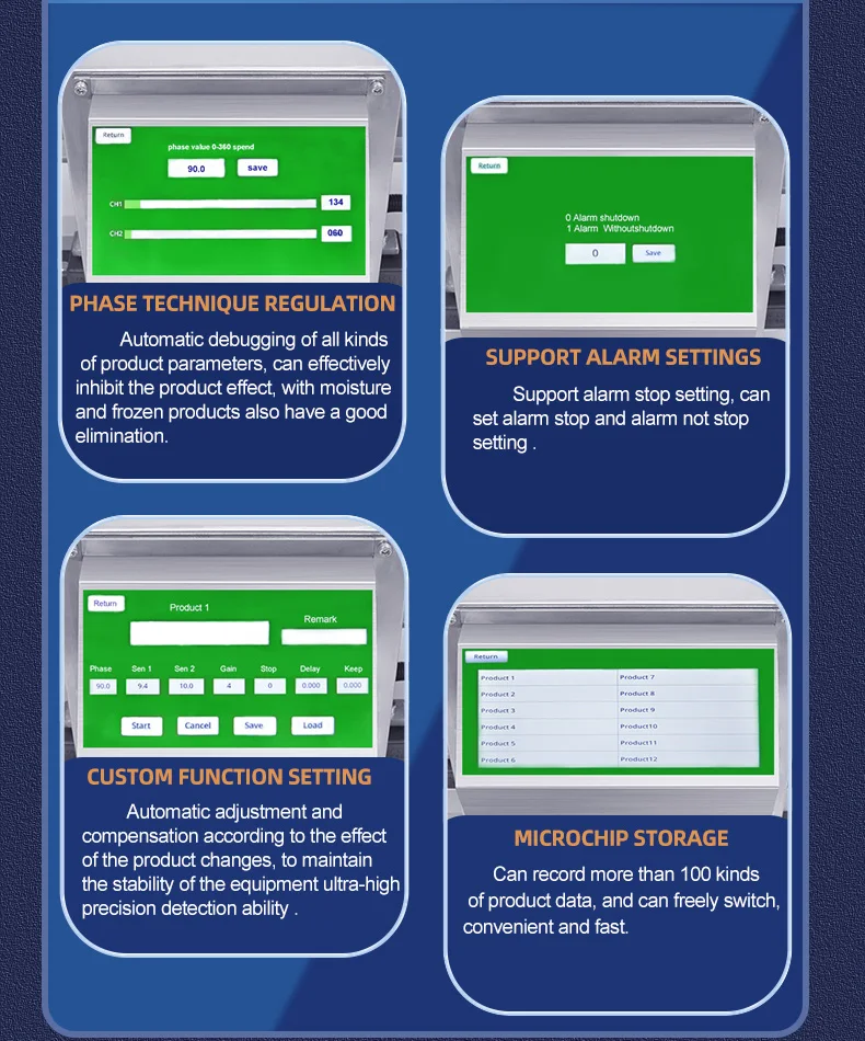 Industrial Metal Detectors for Cooked Food Carton Tea red dates chocolate potato chips dried fruits dried vegetables