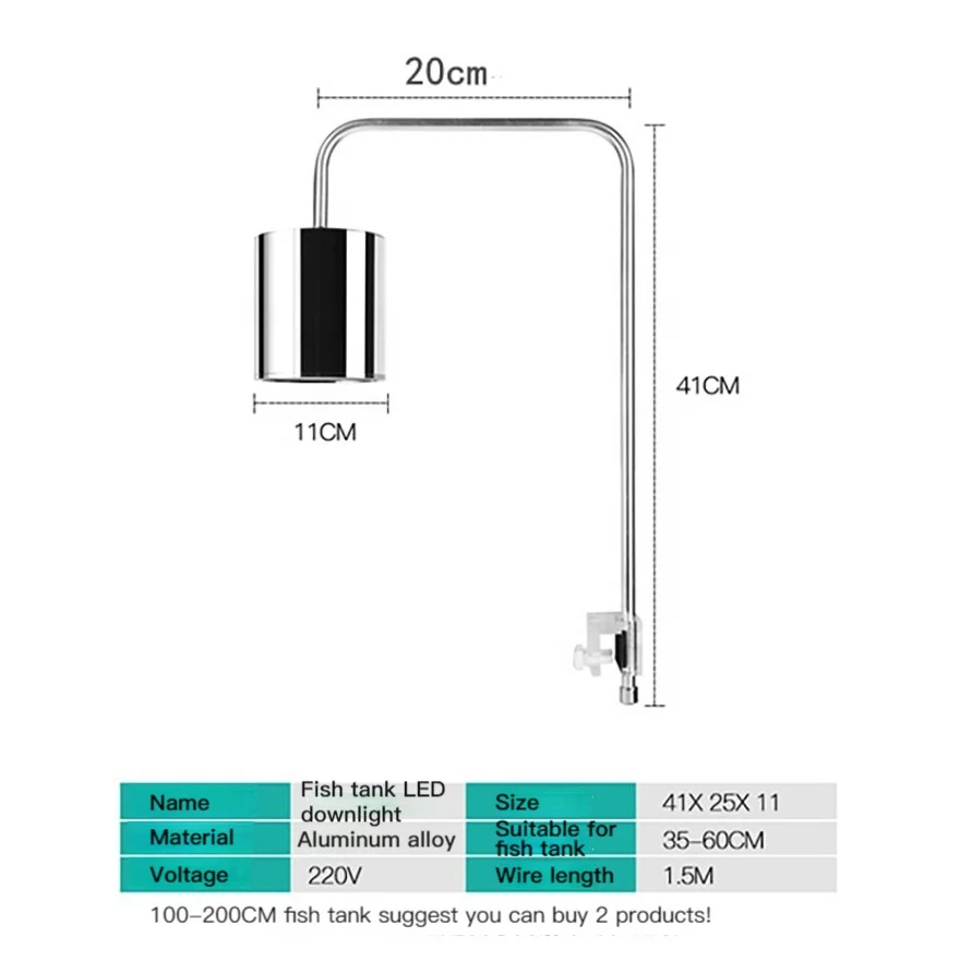 COB Led Aquarium Fish Tank Lighting Waterproof Freshwater Tank Used Led Aquarium Light For Aquatic Plant Fish Tank Decoration