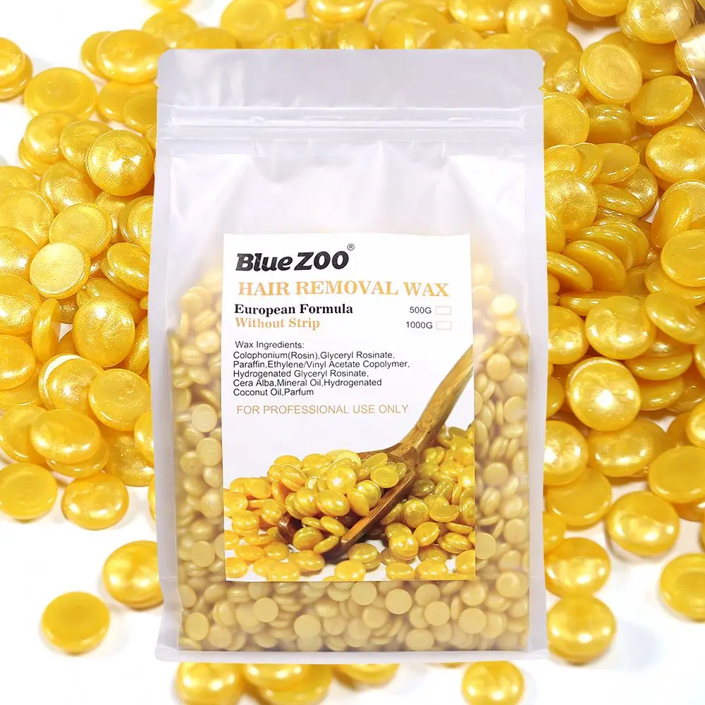  BlueZOO Европейская формула без полосок профессиональное безболезненное удаление волос мерцающие Твердые восковые
