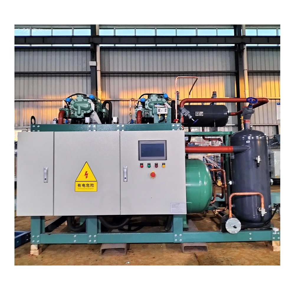 refrigeration unit for walk in cooler Resistance compressor unit 20p Screw water-cooled refrigeration compressor 1/4 hp