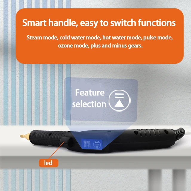 Multi-purpose  powerful dry wet steamer chemical free Disinfection high pressure steam cleaner with ozone pulse function