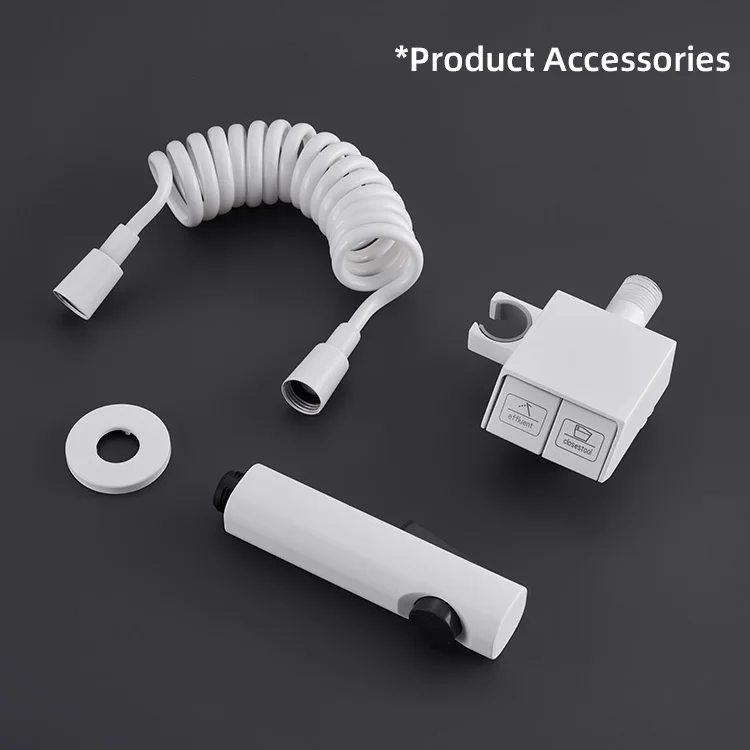 Kidolux Bathroom Toilet Flusher Spray Gun Gynecological Washers Water Gun High-Pressure Pressurized Toilet Nozzle Angle Valve