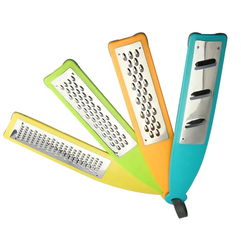 High quality multifunctional plastic Wholesale 4PCS Flat Kitchen Vegetable Cheese Grater
