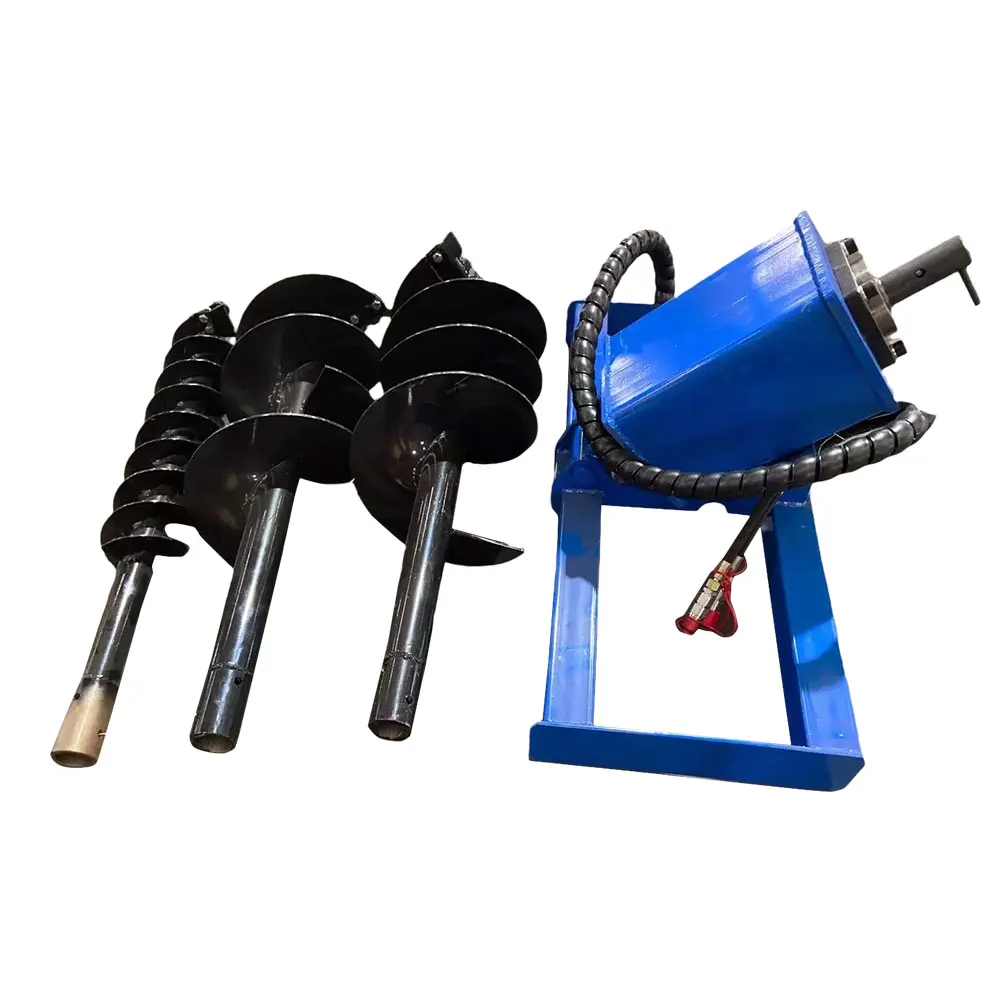 Skid Steer Ground Deep Post Hole Digger Auger Drill with 48-in Depth Drilling