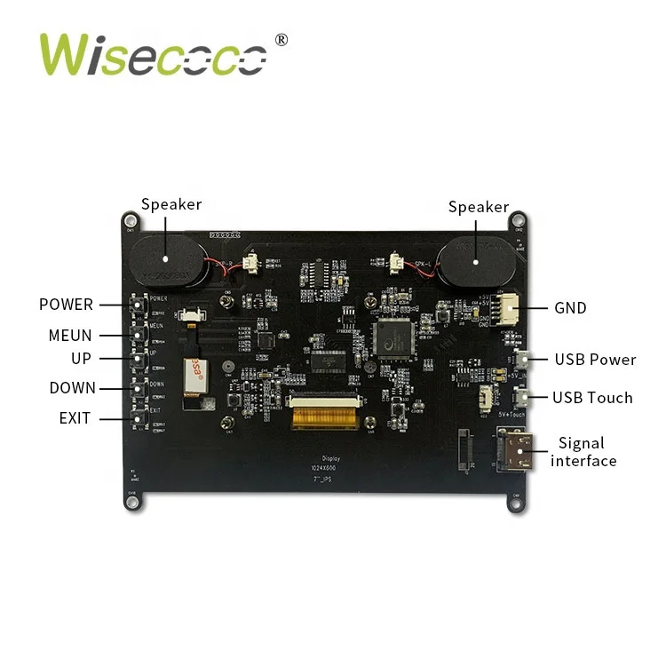 High Quality Tft 7 Inch 1024*600 Ips Lcd Board Capacitive Digitizer Usb Raspberry Pi 7' Touchscreen Display