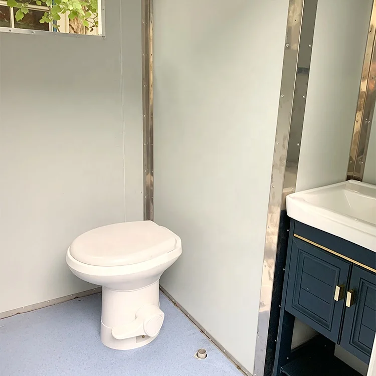 Portable Restroom Trailers Reliable Onsite Services Luxury Prefab Trailer Bathroom Mobile Toilet Trailer For Sale