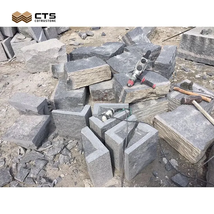 Hot Sell Natural Surface Grey Granite Garden Wall Chinese G603 Exterior Cladding Tiles Mushroom Stone