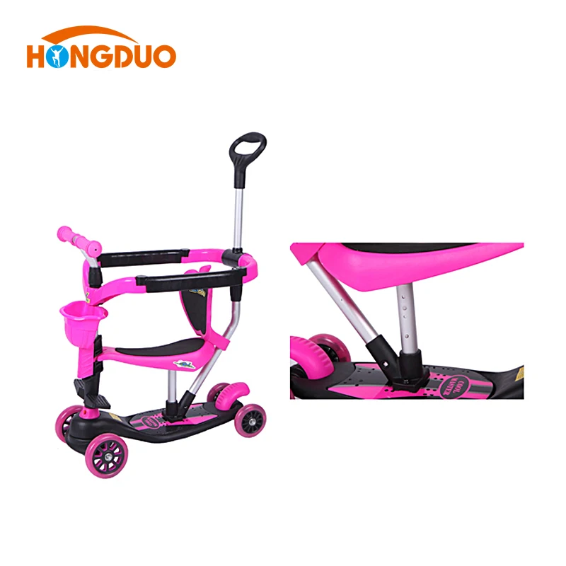 multi function Flashing 4 Wheel 6 IN 1 Mini Ant Kids Safety children Kick Scooter with seat