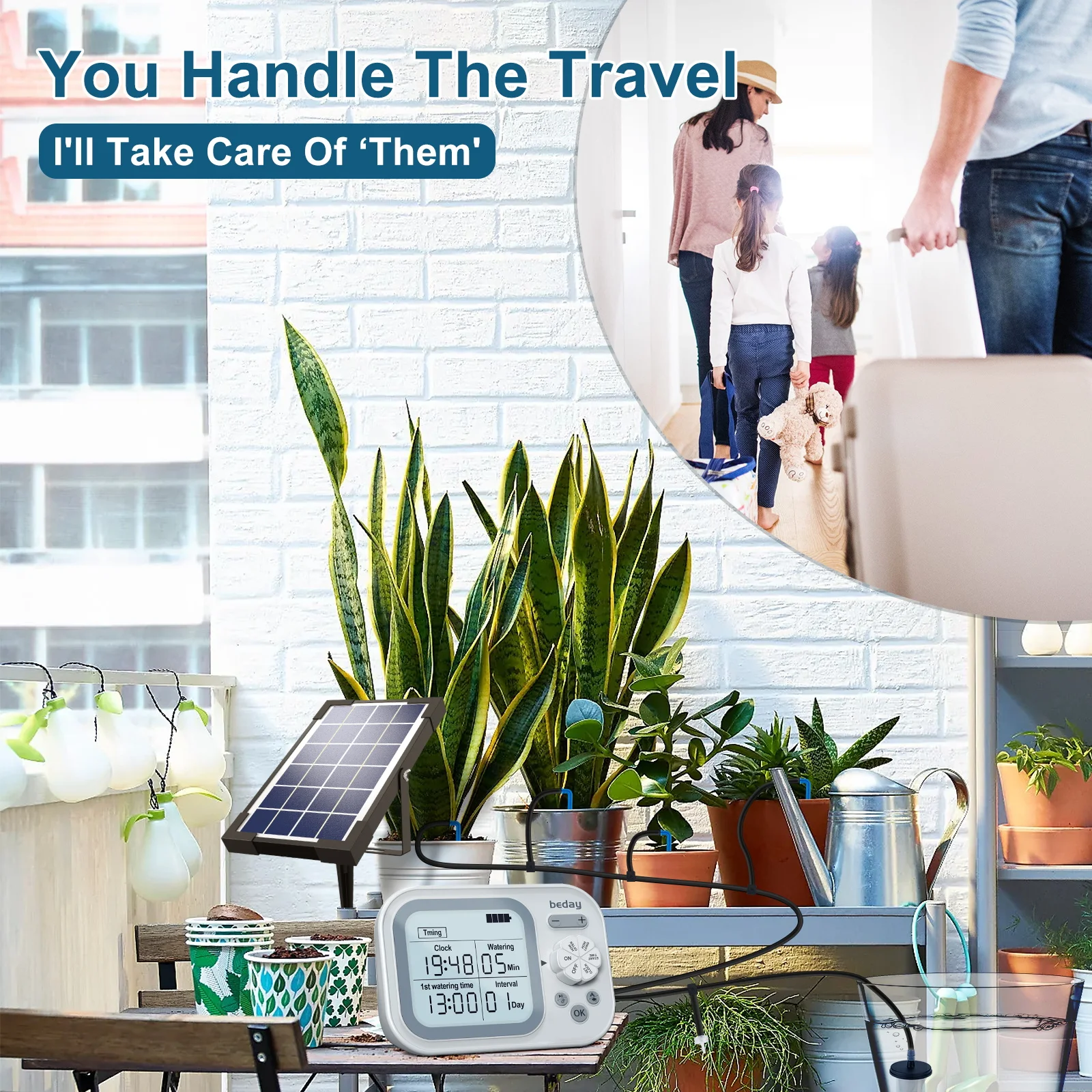 Home garden intelligent water supply system Automatic watering system can be timed to water a large number of plants