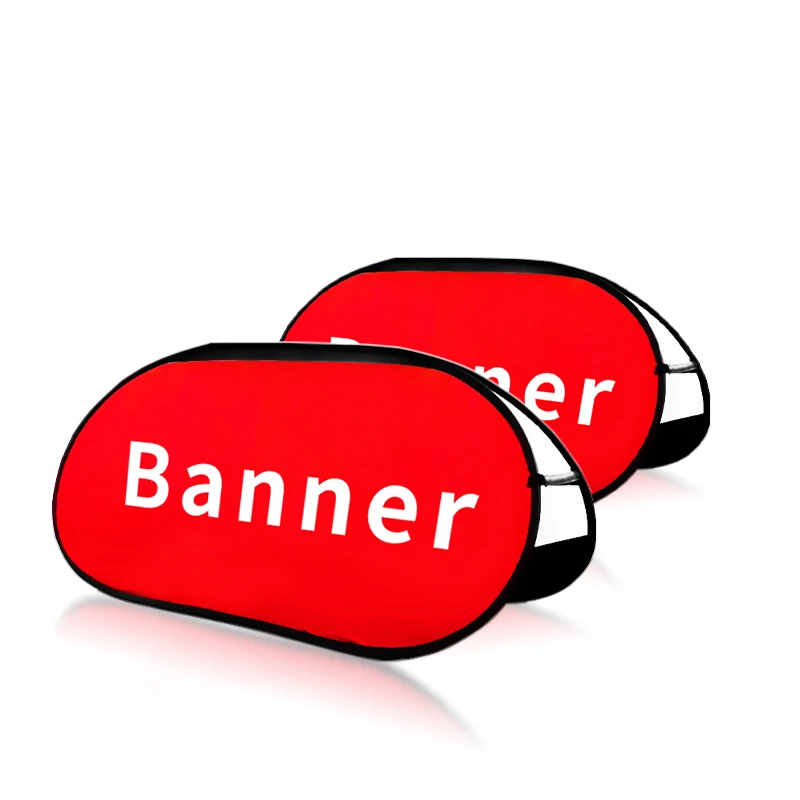 Custom Barrier Banner Pop Up Flag Metal Hardware Folding A-frame Banner For Indoor Outdoor Event Show