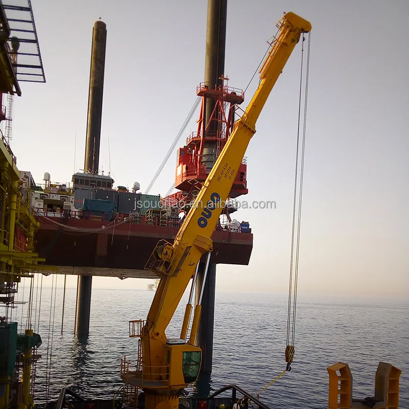 3T40M ship harbour  boom deck hydraulic Marine cranes